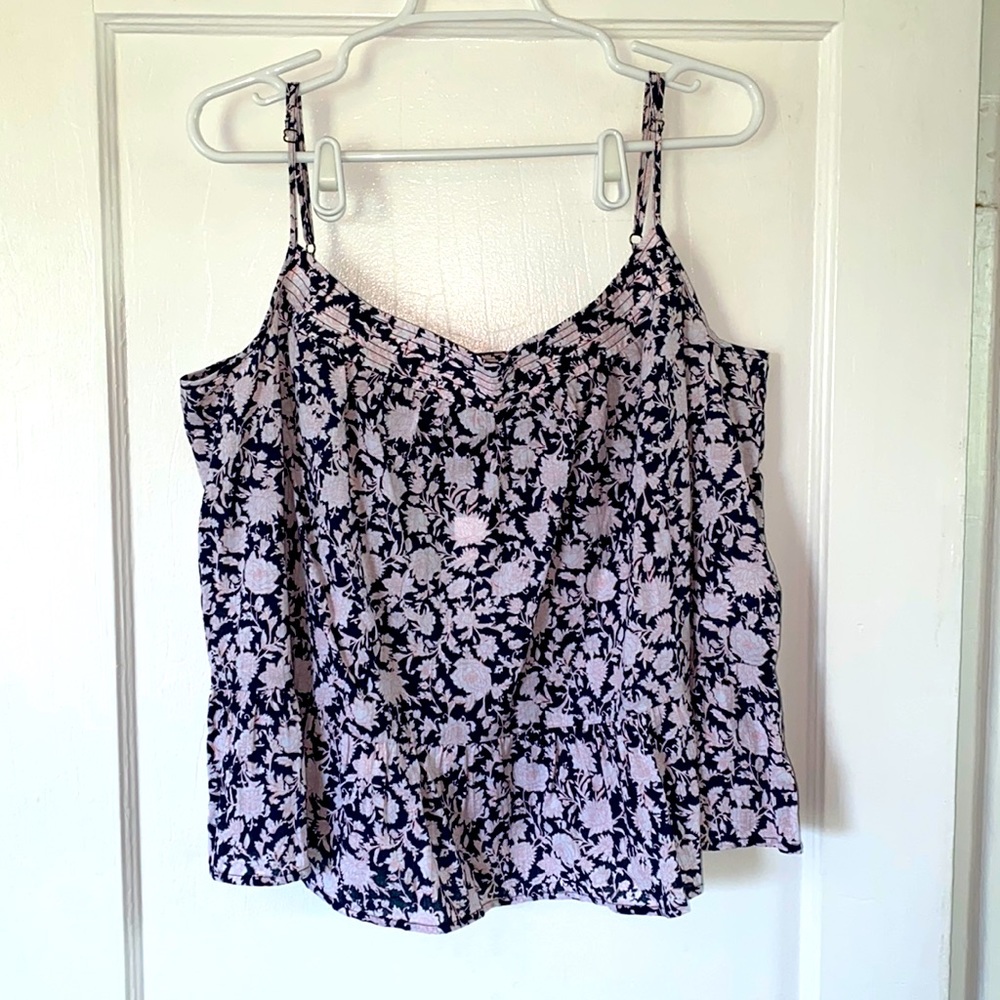 JCrew Cotton Floral Tank Top XL